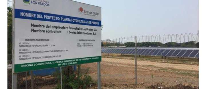 Parc photovoltaique de Los Prados au sud du Honduras. (PWS 2022)